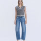 Front product images of Durability - High Rise Crop Barrel Jeans