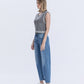 Left 45 degrees product image of Durability - High Rise Crop Barrel Jeans