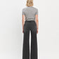Back product images of Engross - High Rise Patch Pocket Trouser Hem Wide Leg Jeans
