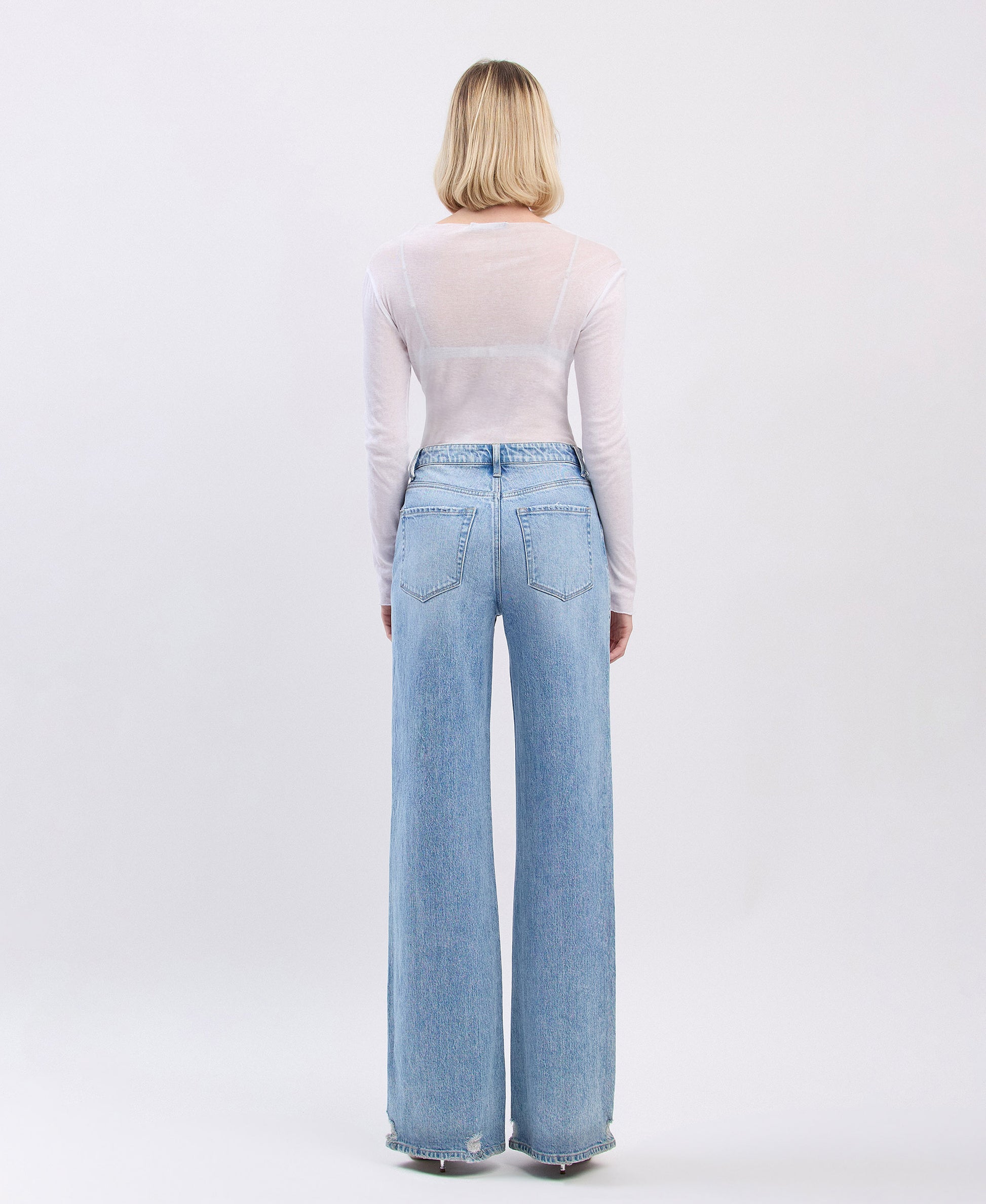 Back product images of Genealogy - Super High Rise Baggy Wide Leg Jeans