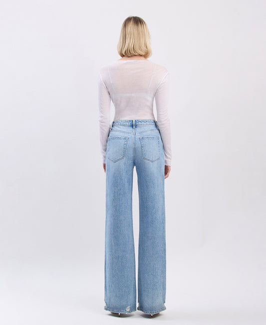 Back product images of Genealogy - Super High Rise Baggy Wide Leg Jeans