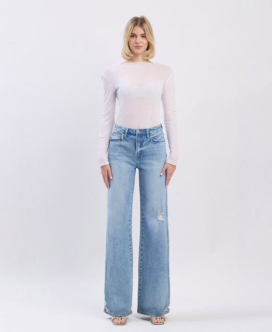 Front product images of Genealogy - Super High Rise Baggy Wide Leg Jeans