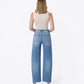 Back product images of Medium Blue - Super High Rise Seamed Barrel Jeans