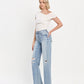 Left 45 degrees product image of Refulgent - High Rise Clean Cut Hem Wide Leg Jeans