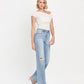 Right 45 degrees product image of Refulgent - High Rise Clean Cut Hem Wide Leg Jeans