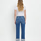 Daphne - High Rise Cuffed Straight Jeans
