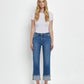 Daphne - High Rise Cuffed Straight Jeans