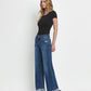 Left 45 degrees product image of Brilliance - Super High Rise Cuffed Baggy Wide Leg Jeans