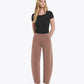 Front product images of Brown - Super High Rise Slim Barrel Jeans