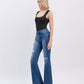 Left 45 degrees product image of 
 Cadence - High Rise Distressed Classic Flare Jeans 
