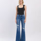 Front product images of Cadence - High Rise Distressed Classic Flare Jeans

