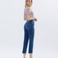 Back product images of Love So True - High Rise Uneven Raw Hem Crop Straight Jeans