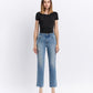 Front product images of Sunney - High Rise Distressed Raw Hem Straight Jeans
