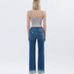 Back product images of Nico - High Rise Cuffed Straight Jeans