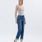 Right 45 degrees product image of Nico - High Rise Cuffed Straight Jeans