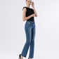 Midnight In Paris - High Rise Raw Hem Straight Jeans