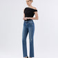 Midnight In Paris - High Rise Raw Hem Straight Jeans