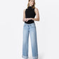 Left 45 degrees product image of London - Low Rise Cuffed Baggy Wide Leg Jeans