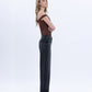 Right 45 degrees product image of Black - Low Rise Cuffed Baggy Wide Leg Jeans