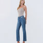 Left 45 degrees product image of Laurie - High Rise Seamless WB Trouser Hem Kick Flare Jeans