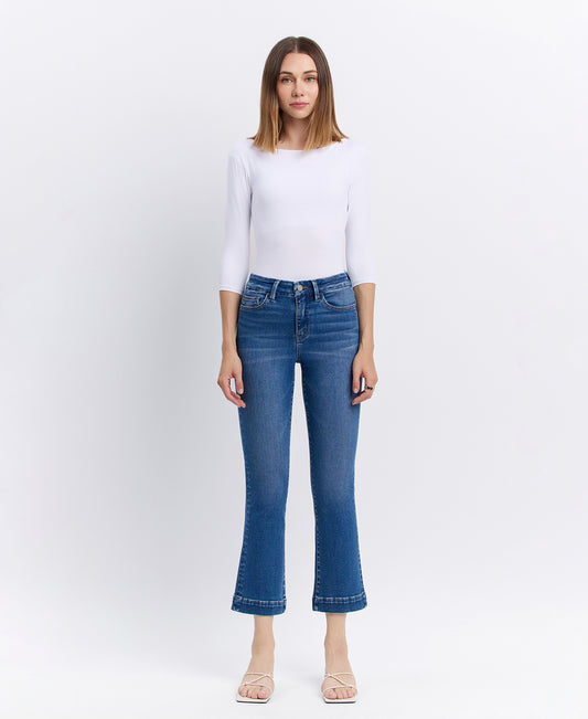 Front product images of Laurie - High Rise Seamless WB Trouser Hem Kick Flare Jeans
