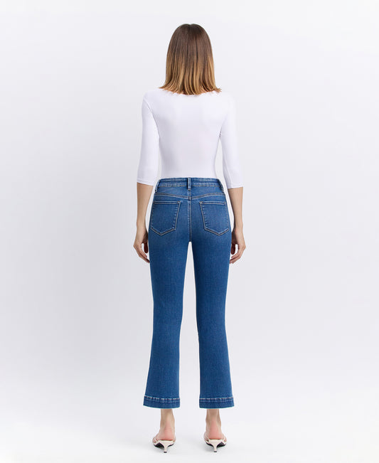 Back product images of Laurie - High Rise Seamless WB Trouser Hem Kick Flare Jeans
