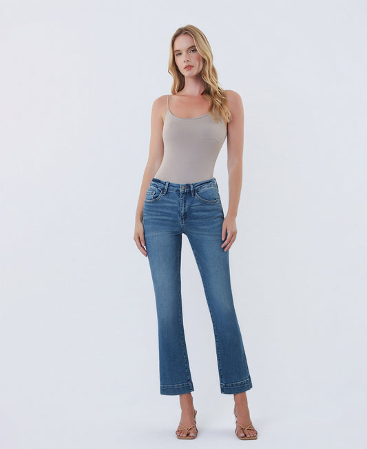 Laurie - High Rise Seamless WB Trouser Hem Kick Flare Jeans