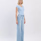 Right 45 degrees product image of Judy - High Rise Raw Hem Wide Leg Jeans