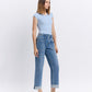 Right 45 degrees product image of Multi Love - High Rise Tab Waistband Cuffed Slim Wide Leg Jeans