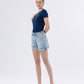 Left 45 degrees product image of  Dulcify - High Rise Cuffed Denim Shorts