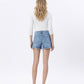 Back product images of Riptide - High Rise Raw Hem Relaxed Denim Shorts
