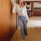 editorial image of Sunflower - High Rise Crop Slim Wide Leg Jeans