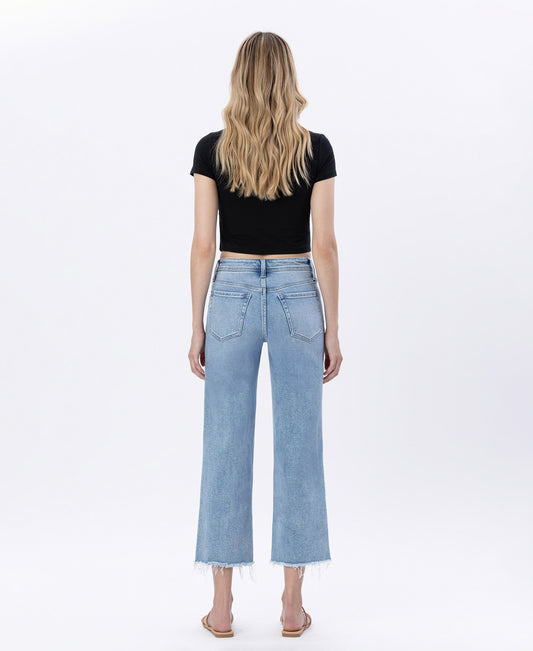 Back product images of Sunflower - High Rise Crop Slim Wide Leg Jeans