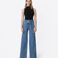 Front product images of Lush Life - Super High Rise Tie Waistband Wide Leg Jeans