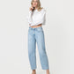 Left 45 degrees product image of Charm - High Rise Wide Barrel Jeans