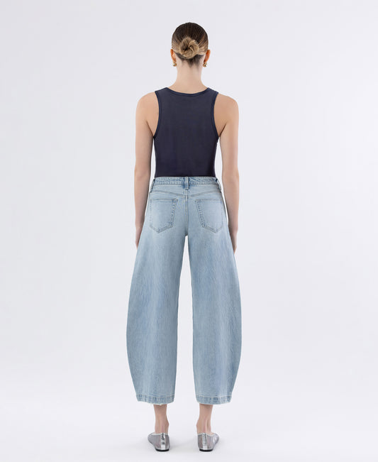 Back product images of Marvelousness - High Rise Front Seam Extreme Wide Barrel Jeans