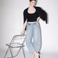 editorial image of Marvelousness - High Rise Front Seam Extreme Wide Barrel Jeans