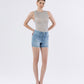 Right 45 degrees product image of Dutifully - High Rise Seamless Waistband Denim Shorts