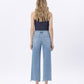 Back product images of Enviably - High Rise Uneven Raw Hem Crop Wide Leg Jeans