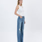 Right 45 degrees product image of Well Bred - High Rise Full Length Straight Jeans