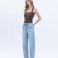 Left 45 degrees product image of Stellarly - Super High Rise Crop Barrel Jeans