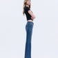 Right side product images of Transparent - High Rise Seamless WB Trouser Hem Easy Flare Jeans