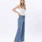 Right 45 degrees product image of Elatedly - Super High Rise Tie Waist Trouser Wide Leg Jeans