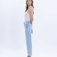 Left side product images of Reverent - High Rise Crop Slim Wide Leg Jeans