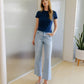 editorial image of Reverent - High Rise Crop Slim Wide Leg Jeans