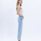 Right side product images of  Reverent - High Rise Crop Slim Wide Leg Jeans