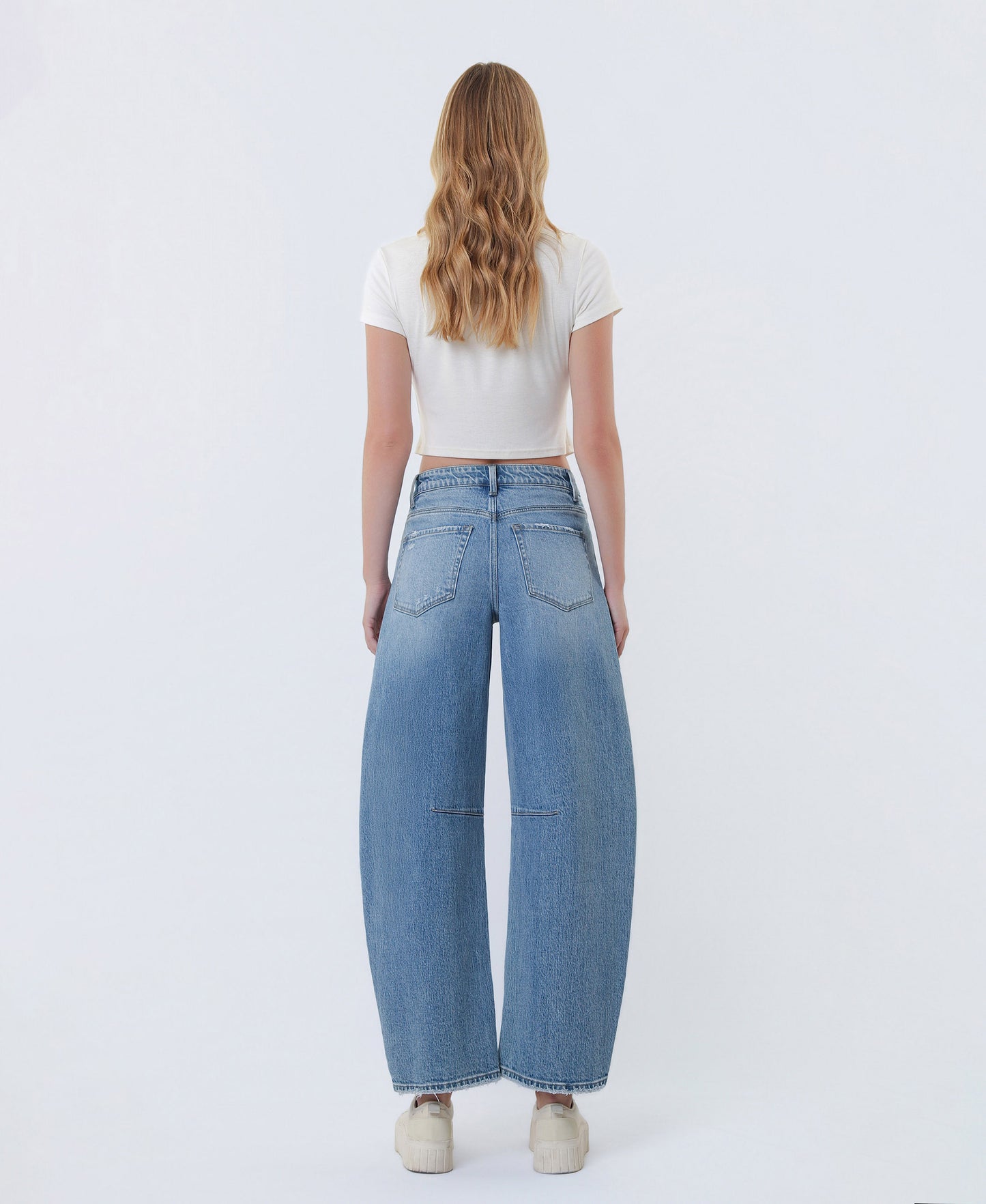 Back product images of Loveit - Super High Rise Horseshoe Barrel Jeans