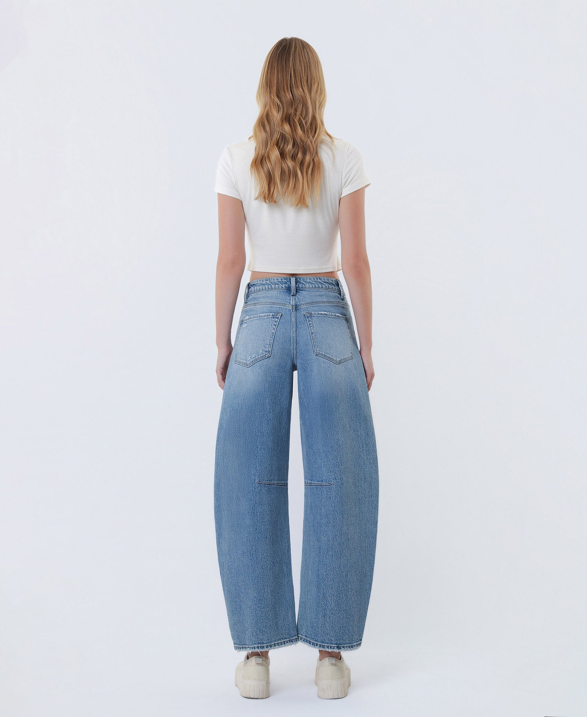 Back product images of Loveit - Super High Rise Horseshoe Barrel Jeans