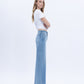 Right side product images of Poprock - High Rise Clean Cut Raw Hem Wide Leg Jeans
