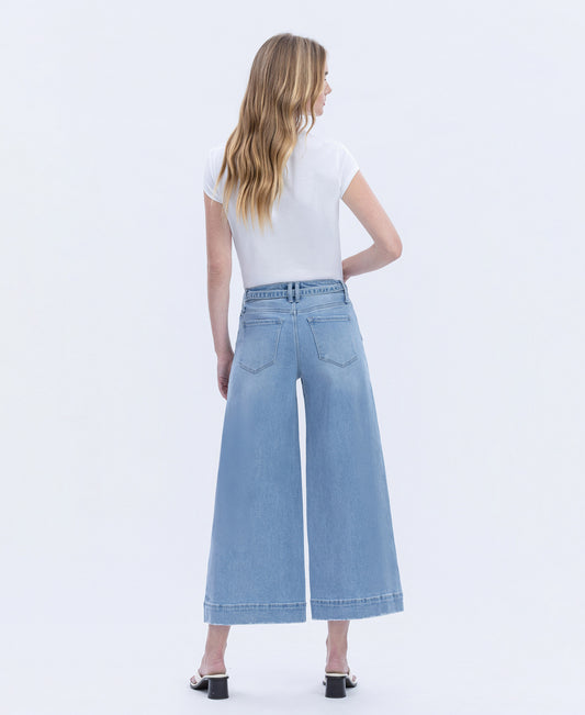 Back product images of Valerie - High Rise Tie Waist Crop Palazzo Jeans
